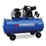 Compresor De Aire Eléctrico Kommberg Kb-bc30100m Monofásico 100l 3hp 220v 50hz Azul