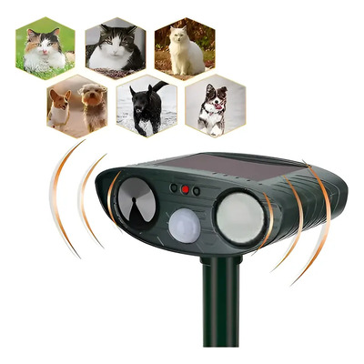 Repelente De Animales Electrónico Solar Ultrasónico Gatos | MercadoLibre
