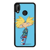 Funda Protector Para Huawei Hey Arnold Fondo Azul N