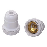 Kit 15 Bocal Soquete Para Abajur E27 2a 250v Branco-decorlux