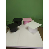 5 Cajas Birrete Pintada 20cm| Regalos | Flores | Graduacion