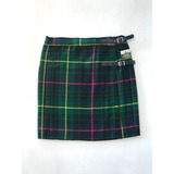 Pollera Kilt Escocesa Colegial/ Baile Escoces T. 10 Y 12