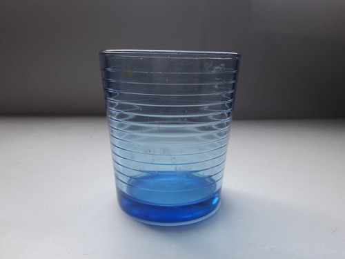 Vasos De Vino O Agua Azul Con Virolas Juego De 4