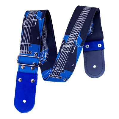 Tahalí Strap Guitarra Azul Kidam Para Guitarra O Bajo Color Azul marino | Meses sin interés