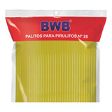 Palito Pirulito 28cm Canudo Nº28 Bwb 50 Und - Várias Cores