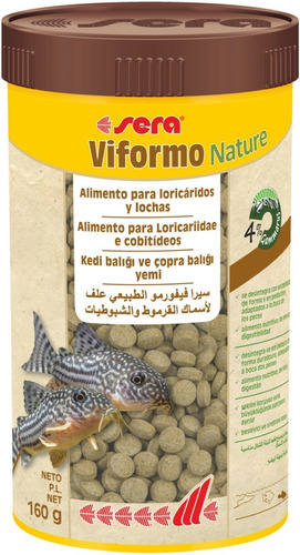 Alimento Peces Fondo Sera Viformo Nature 250ml, 700 Tabletas