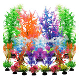 Pietypet Paquete De 21 Plantas Acuticas Artificiales Colorid