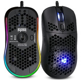 Mouse Gamer Led Rgb 1ms 6200 Pixart 3327 Dpi Pc Computador 