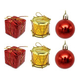 Pack 6 Adornos Navideños Árbol Variedad 4cm