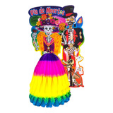 1 Adorno Catrina Con Falda 3d Y Catrin Para Dia De Muertos