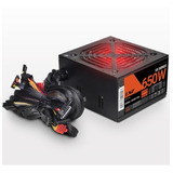 Fuente Gamer Lnz 650w Xt650-ps Cooler 120mm Led Rojo Pc