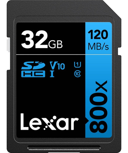 Memoria Lexar 32gb 800x Sdhc Class 10, U1, V10 120mb/s Rea