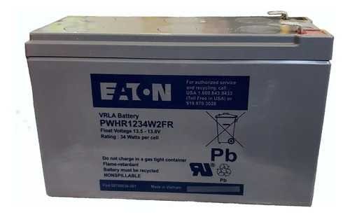 Bateria Nueva Recargable Eaton 12v 9ah 34w Pwhr1234w2fr F2 