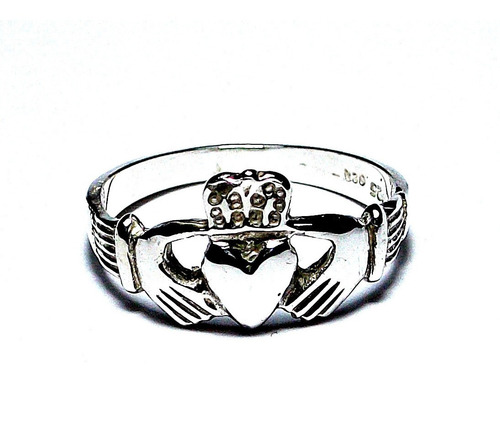 Anillo Claddagh Ring En Plata Fina Ley.925