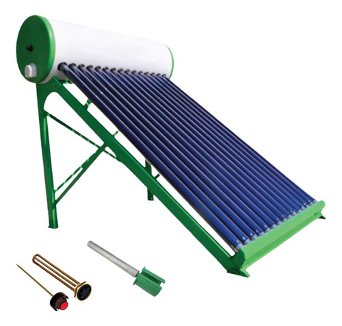 Termotanque Solar Presurizado 200 Lts Kit Elect Acero Inoxid