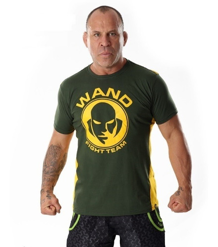 Camiseta Venum Wand Victory Verde Musgo Amarelo