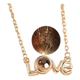 Collar Mujer Te Amo En 100 Idiomas Love Amor  Rose Gold