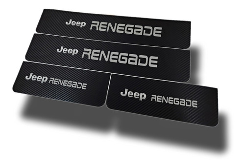 Cubre Zocalos Carbono Jeep Renegade Logo Resinado