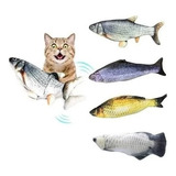 Pescado Juguete Tela Mascotas Con Movimiento Usb Para Gatos