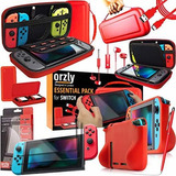 Kit De Accesorio Completo Para Nintendo Switch Estandar Rojo