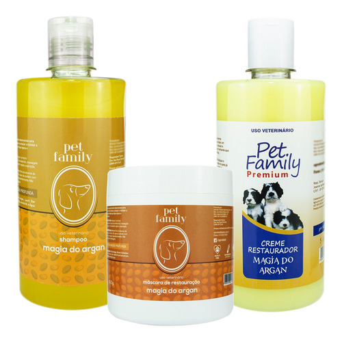 Kit Higiene Para Cães E Gatos Magia Do Argan Hidratação Pet