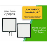 Luz Contínua Kit Led + Tripé 2 Pçs  Vídeos - Fotos - Estúdio