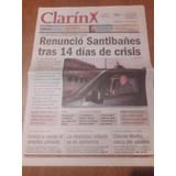Diario Clarín 21 10 2000 Renunció Santibañes Side