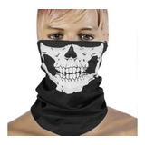 Mascara Calavera Para Ciclistas Motociclistas Frio Proteccio Color Negro Diseño De La Tela Skull Talla Uni