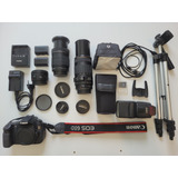 Camera Canon Eos 60d - Kit Completo - Sem Riscos Ou Avarias