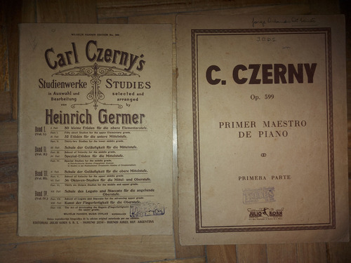 Antiguas Partituras De Carl Czerny's Lote De 2. Ian 464