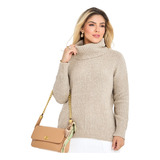 Blusao Feminino Modelo Tricot Golão Alto Para Frio Modatrico