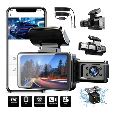 Dibailin® Cámara Para Auto Full Hd 1080p Con Wi-fi Y Pantalla Ltps De 3 Dash Cam Con Monitoreo De Estacionamiento | Envío gratis