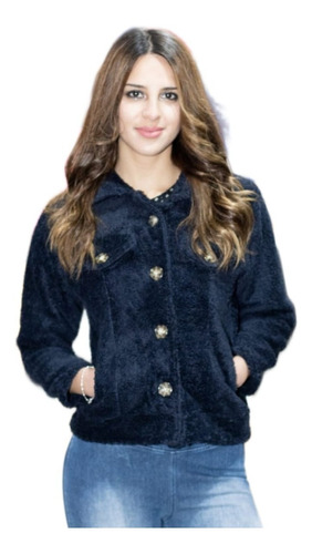 Chaqueta Teddy Botones  Peruana