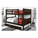 Mueble Litera Tundle Chocolate Matrimonial - Individual 5pz