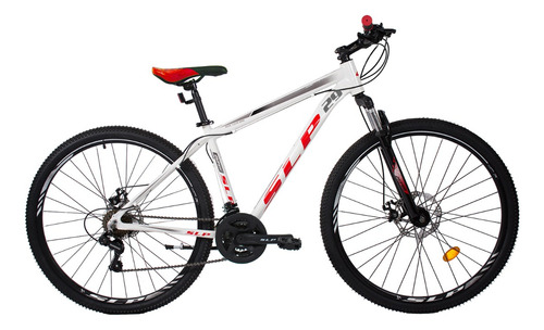 Mountain Bike Slp 25 Pro  2023 R29 M 21v Frenos De Disco Mecánico Cambios Shimano Tourney Tz31 Color Blanco/rojo Con Pie De Apoyo  