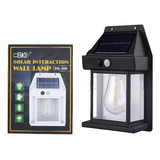 Lampara Aplique Led Solar Calida Sensor Exter Vintage Foco