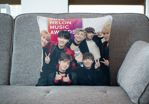 Cojin Almohada Grupo K-pop Bts Cuadrado Esponjoso Único