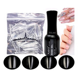 Kit/set 50 Tips Paris Night + Base Coat Uv/led Marca Navi