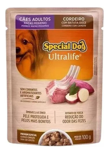 Sache Cães Special Dog Raças Pequenas Cordeiro 100g