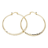 Aretes Arracadas De Moda 50mm Hombre En Oro Laminado 14k