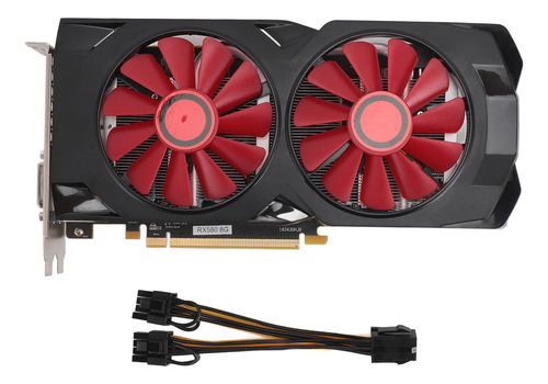 Tarjeta Gráfica De Doble Ventilador Para Juego De Pc Rx580 8