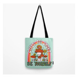  Bolsa Tela Aesthetic Tote Bag Retro Happy Hongos Funky Color Life Is Too Short