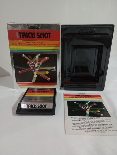 Atari 2600 Trick Shot En Caja, Juego, Manual Con Su Plástico