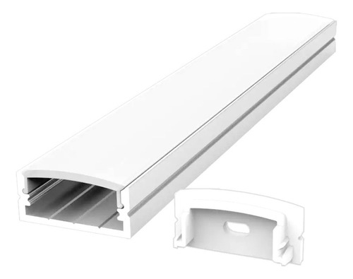 Perfil Alumínio Slim Sobrepor 17mm Para Fita Led 2 Metros 