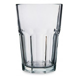 Setx12 Vaso Vidrio Oslo 520ml Grande Facetado Rigolleau