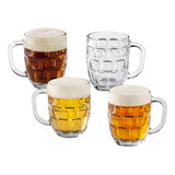 4pz Tarro Cerveza Vaso De Vidrio Cervecero 570ml Micheladas