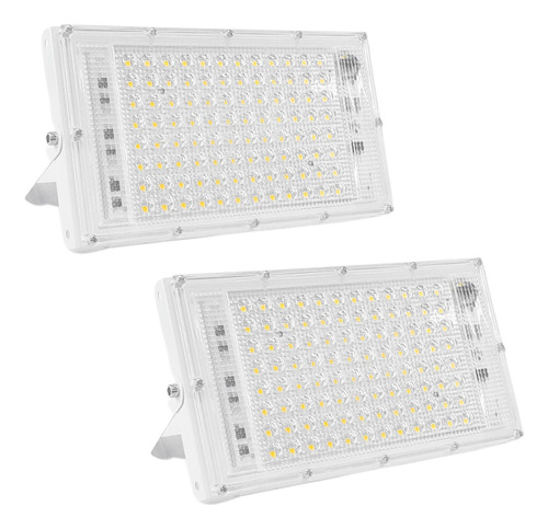 Reflectores Led Para Exterior 100w Luz Blanca Ip66 Combo X2