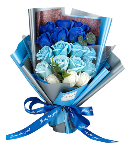 Jabón Rosa Flor Ramo De Flores Centros De Mesa Día De Azul