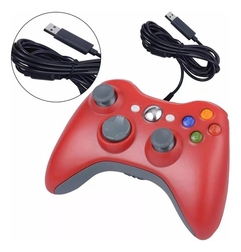 Control Alambrico Para Xbox 360 Y Pc Windows Gamepad