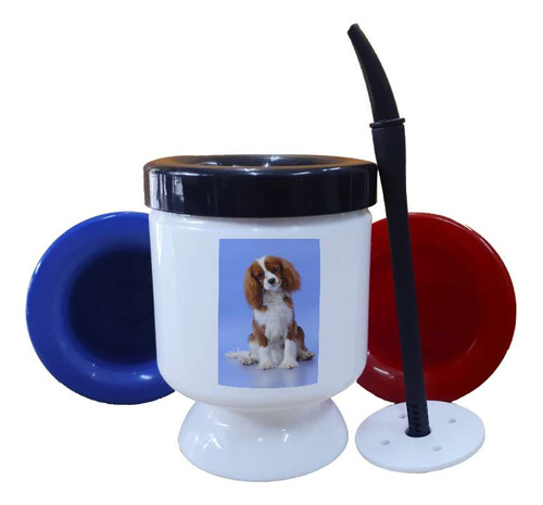 Mate Plastico Perros 3 Cachorro Pitbull Frente